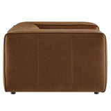 Dune Upholstered Vegan Leather Modular Armchair in Coffee