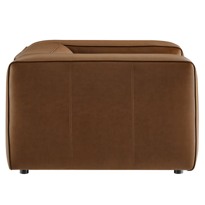 Auren Upholstered Vegan Leather Modular Armchair by Furniture For America