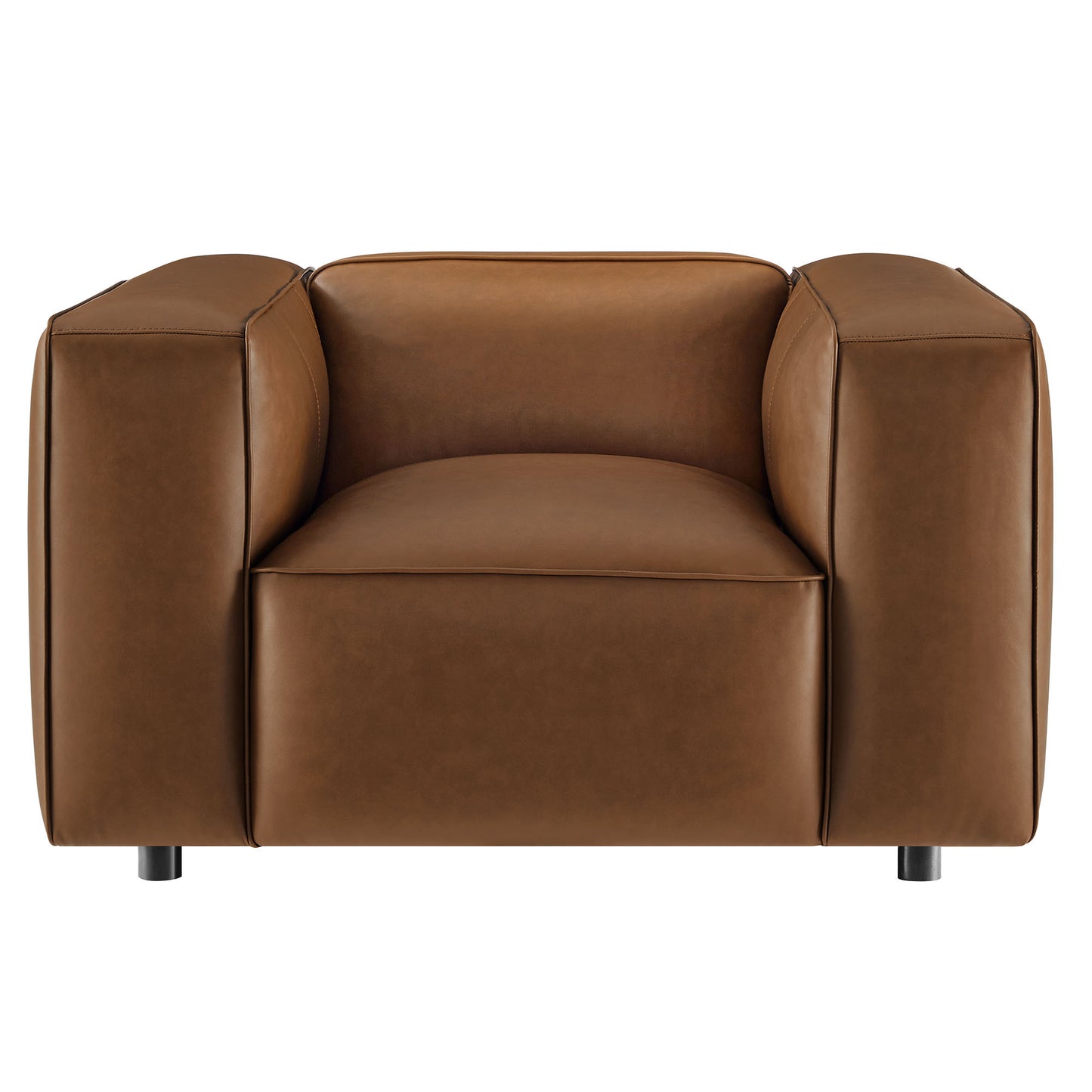 Auren Upholstered Vegan Leather Modular Armchair by Furniture For America