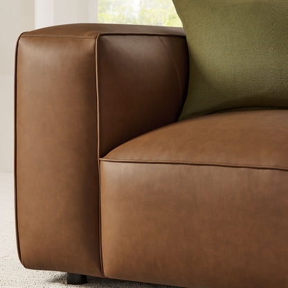 Auren Upholstered Vegan Leather Modular Armchair by Furniture For America
