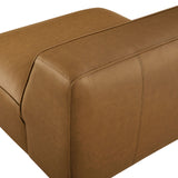 Dune Upholstered Vegan Leather Modular Armless Chair in Camel