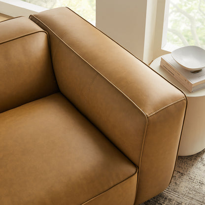 Auren Upholstered Vegan Leather Modular Right Armchair by Furniture For America