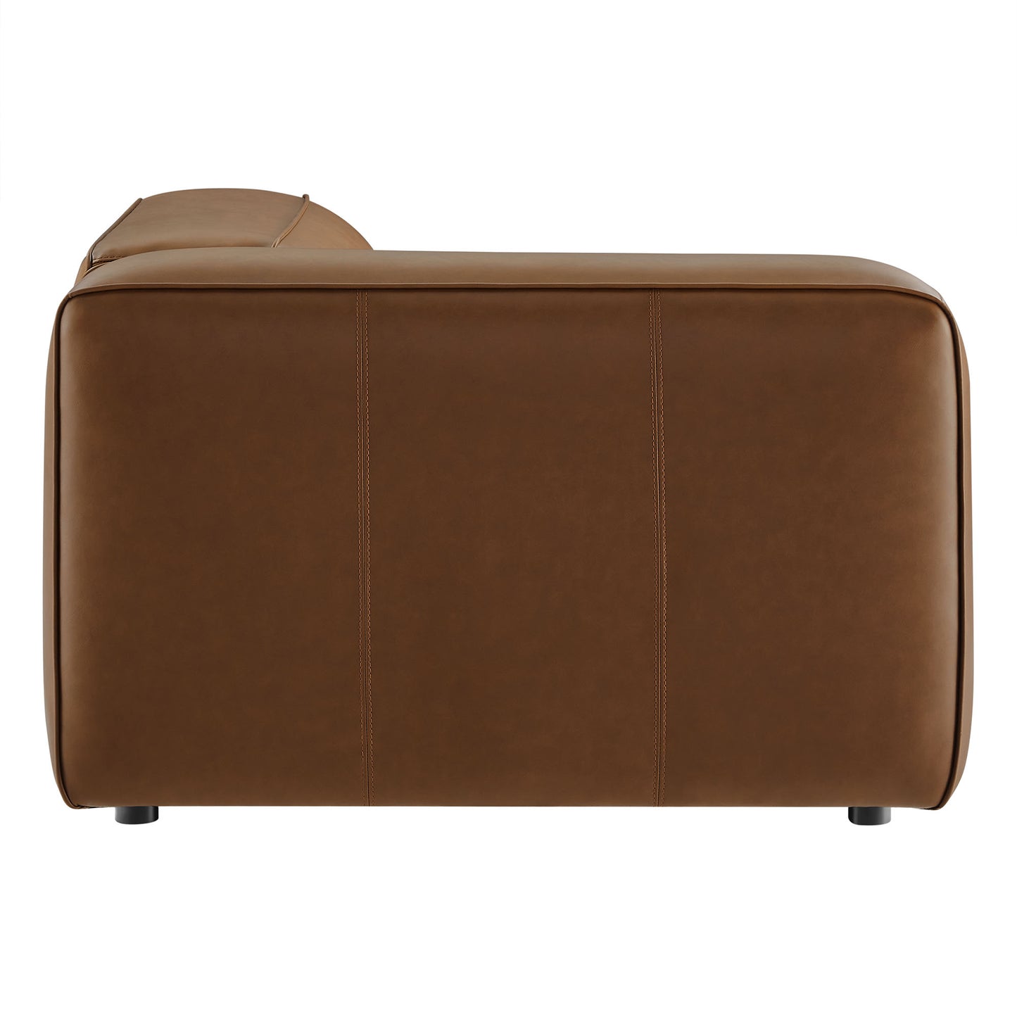 Auren Upholstered Vegan Leather Modular Left Armchair by Furniture For America