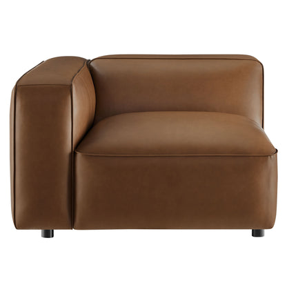 Auren Upholstered Vegan Leather Modular Left Armchair by Furniture For America