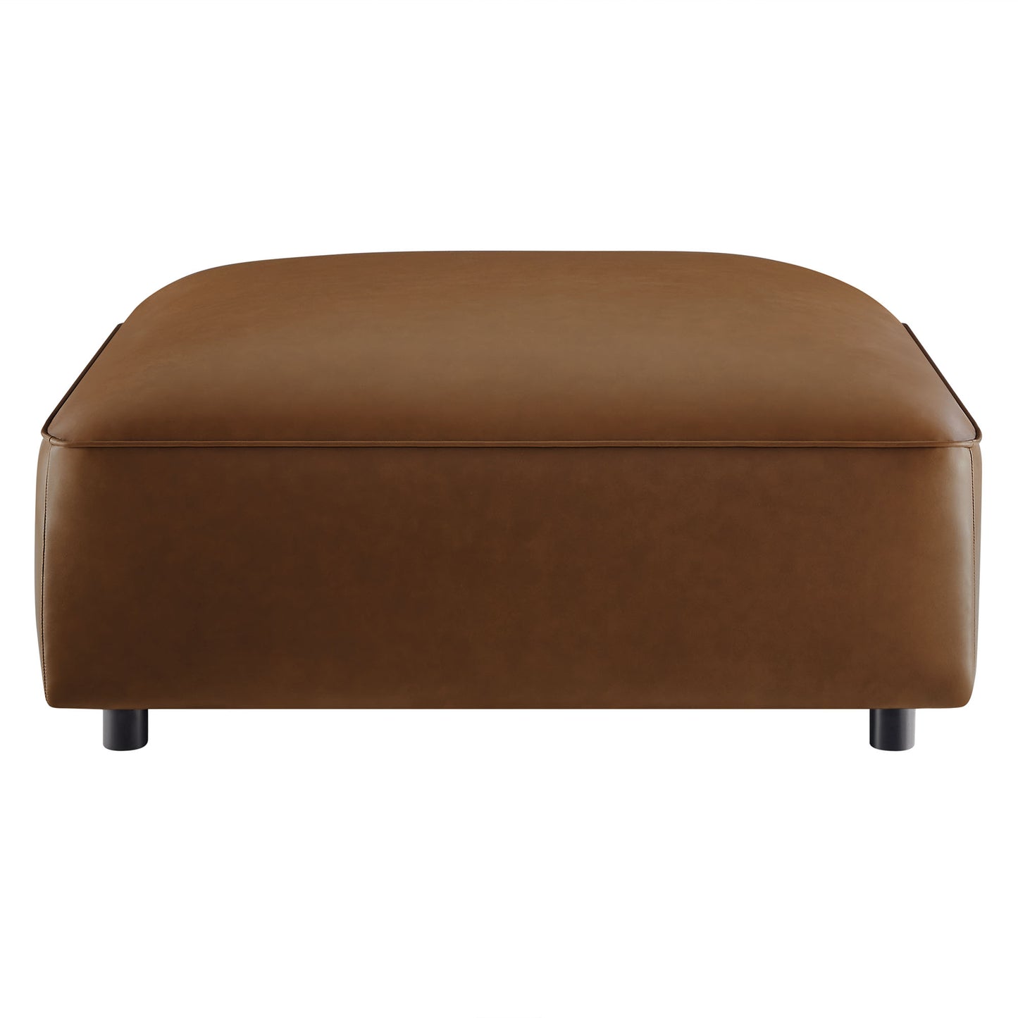Auren Upholstered Vegan Leather Ottoman by Furniture For America