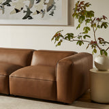 Dune 4-Piece Vegan Leather Modular Sofa Set in Coffee