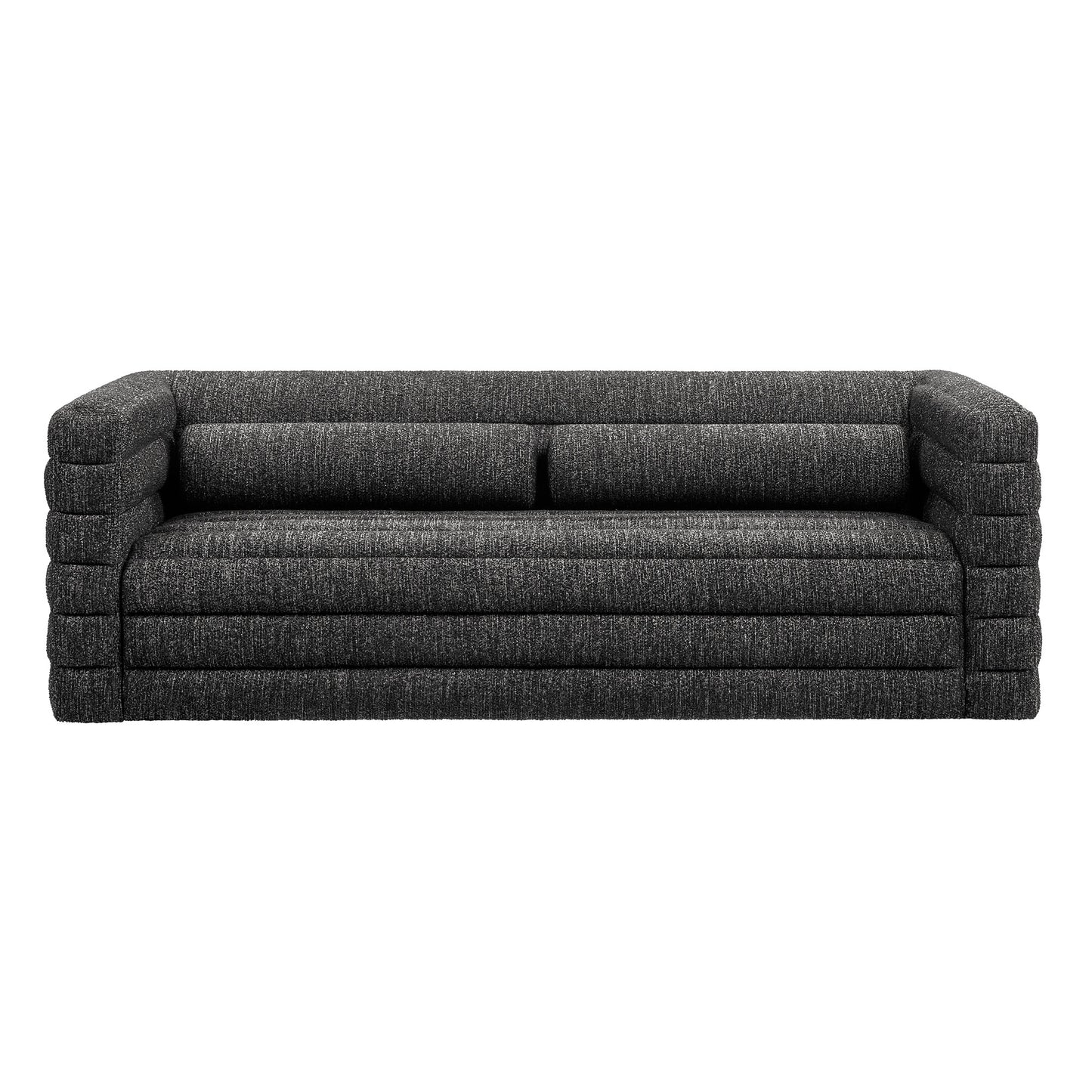 Relle Channel Tufted Boucle Upholstered Sofa by Furniture for America