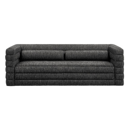 Relle Channel Tufted Boucle Upholstered Sofa by Furniture for America