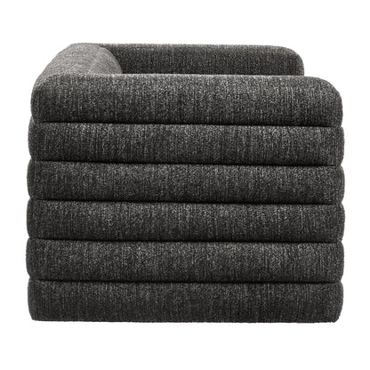 Relle Channel Tufted Boucle Upholstered Loveseat by Furniture for America