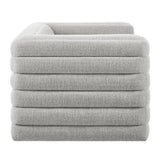 Juna Channel Tufted Boucle Upholstered Loveseat in Newsprint