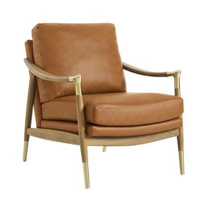 Langford Vegan Leather Accent Armchair by Furniture For America