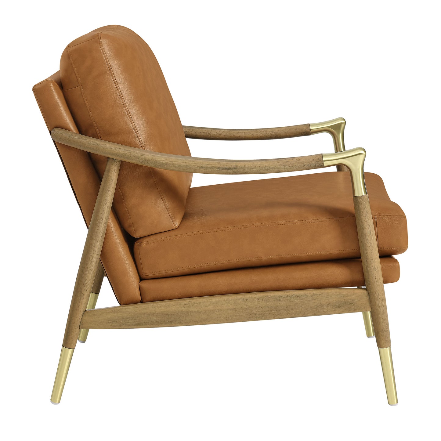 Langford Vegan Leather Accent Armchair by Furniture For America