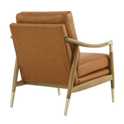 Langford Vegan Leather Accent Armchair by Furniture For America