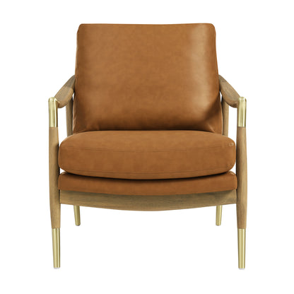 Langford Vegan Leather Accent Armchair by Furniture For America
