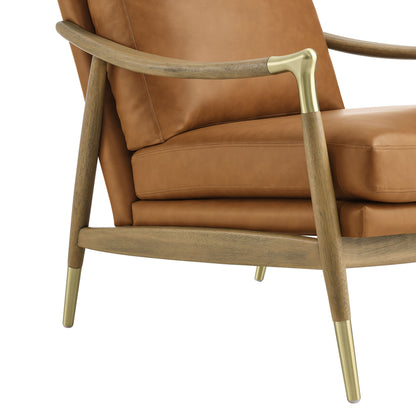 Langford Vegan Leather Accent Armchair by Furniture For America