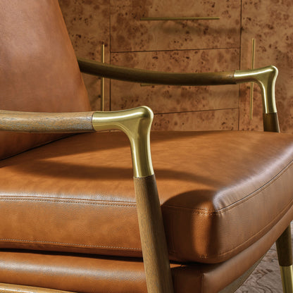 Langford Vegan Leather Accent Armchair by Furniture For America