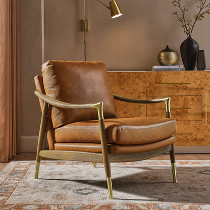 Langford Vegan Leather Accent Armchair by Furniture For America