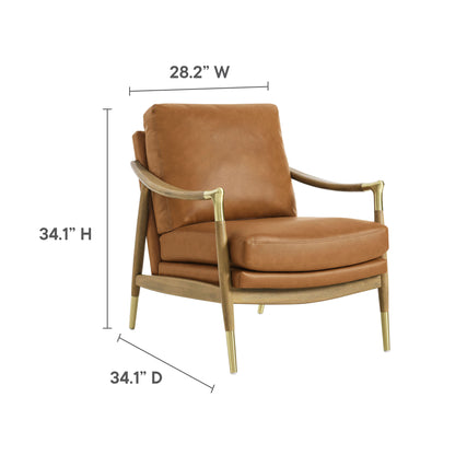 Langford Vegan Leather Accent Armchair by Furniture For America