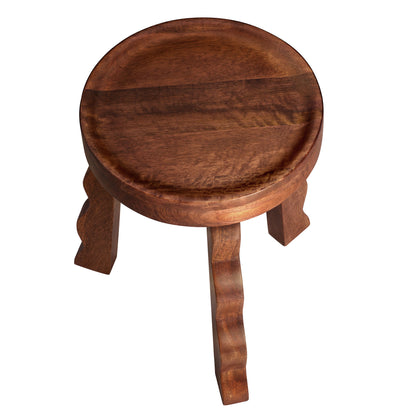 Sorrel Carved Wood Stool by Furniture For America