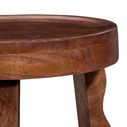 Sorrel Carved Wood Stool by Furniture For America