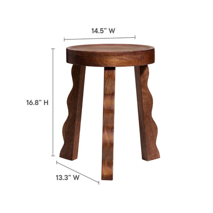 Sorrel Carved Wood Stool by Furniture For America