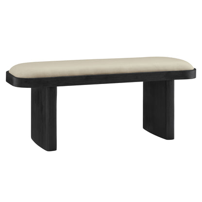 Iver 43" Upholstered Wood Accent Bench by Furniture For America