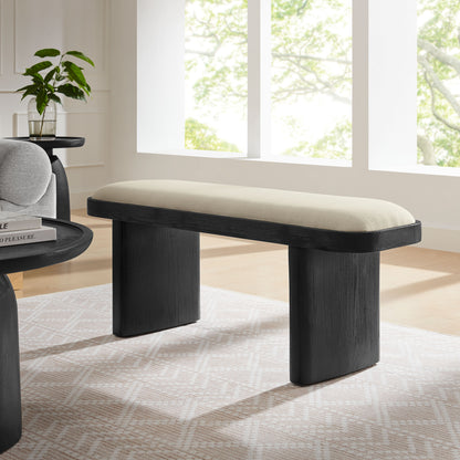 Iver 43" Upholstered Wood Accent Bench by Furniture For America