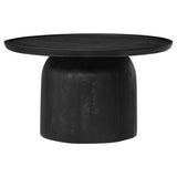 Orson 30" Round Wood Coffee Table in Black