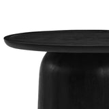 Orson 30" Round Wood Coffee Table in Black