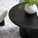 Orson 30" Round Wood Coffee Table in Black