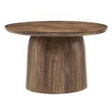Orson 30" Round Wood Coffee Table in Walnut
