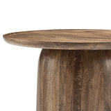 Orson 30" Round Wood Coffee Table in Walnut