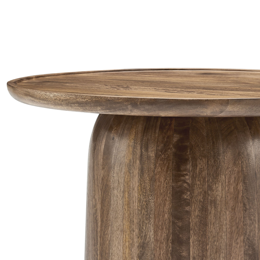 Orson 30" Round Wood Coffee Table in Walnut