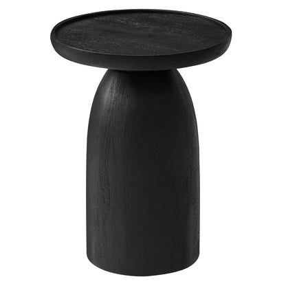 Holloway Round Wood Side Table by Furniture For America