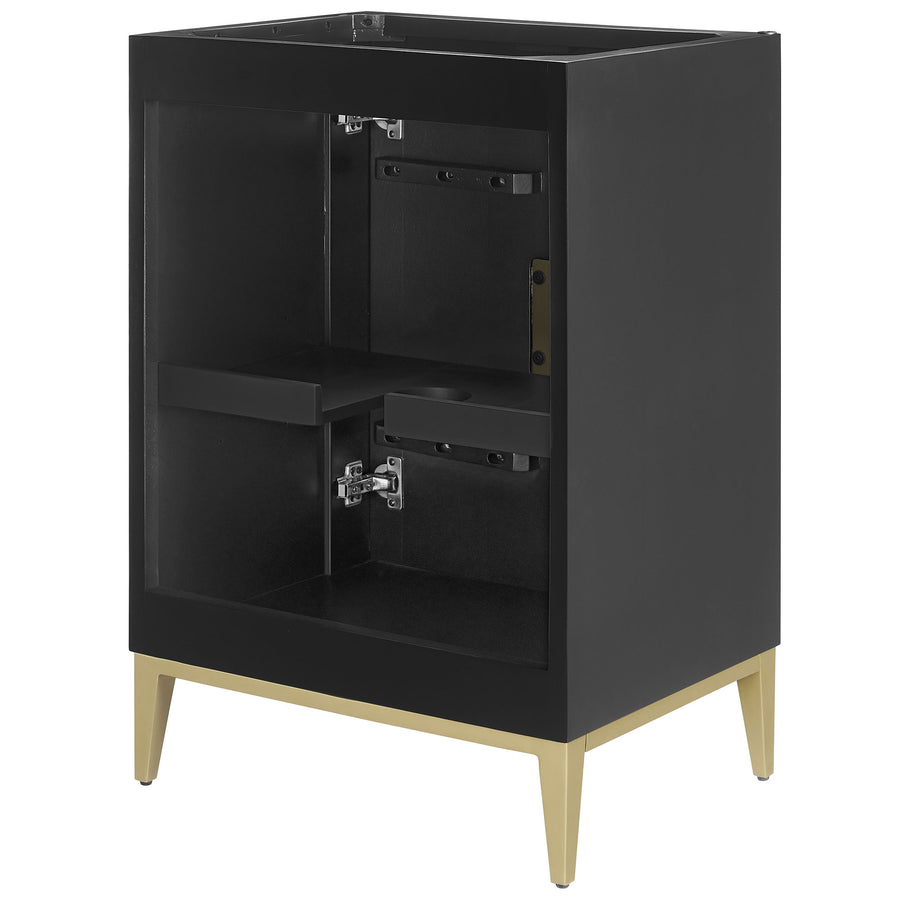 Cane 24" Bathroom Vanity Cabinet (Sink Basin Not Included) in Black