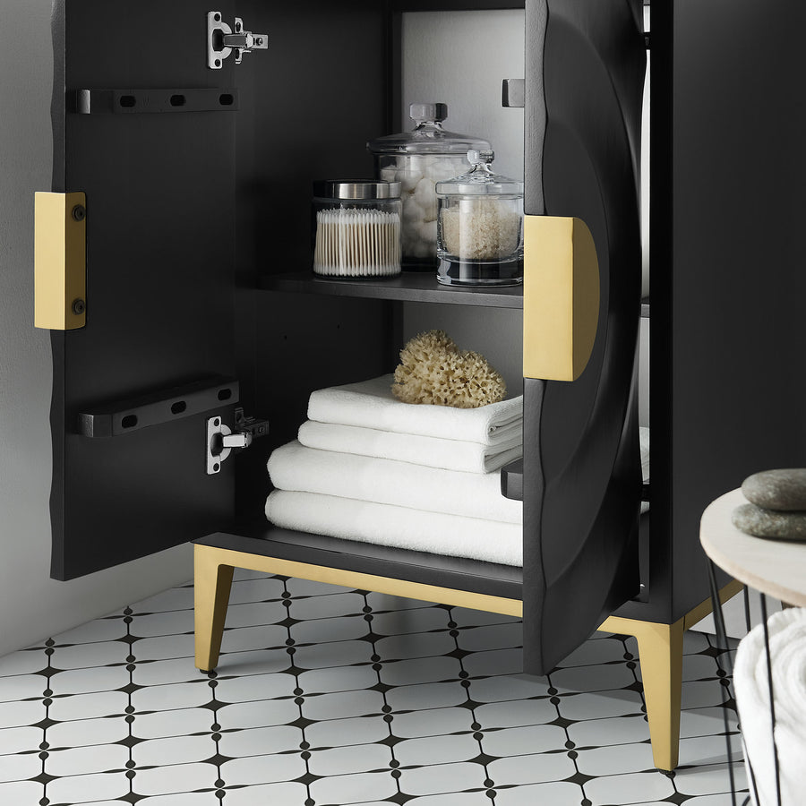 Cane 24" Bathroom Vanity Cabinet (Sink Basin Not Included) in Black