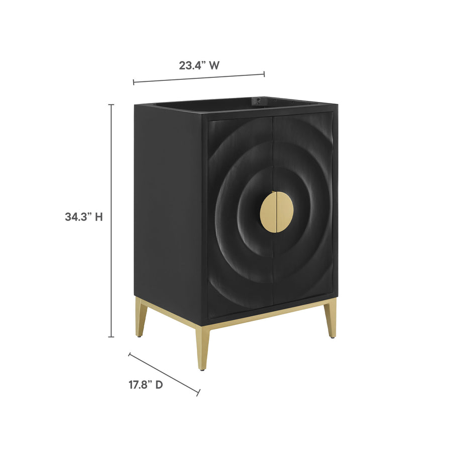 Cane 24" Bathroom Vanity Cabinet (Sink Basin Not Included) in Black
