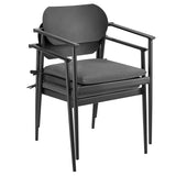 Amber 7-Piece Outdoor Patio Aluminum Dining Set in Charcoal