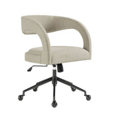 Iris Upholstered Office Chair in Linen