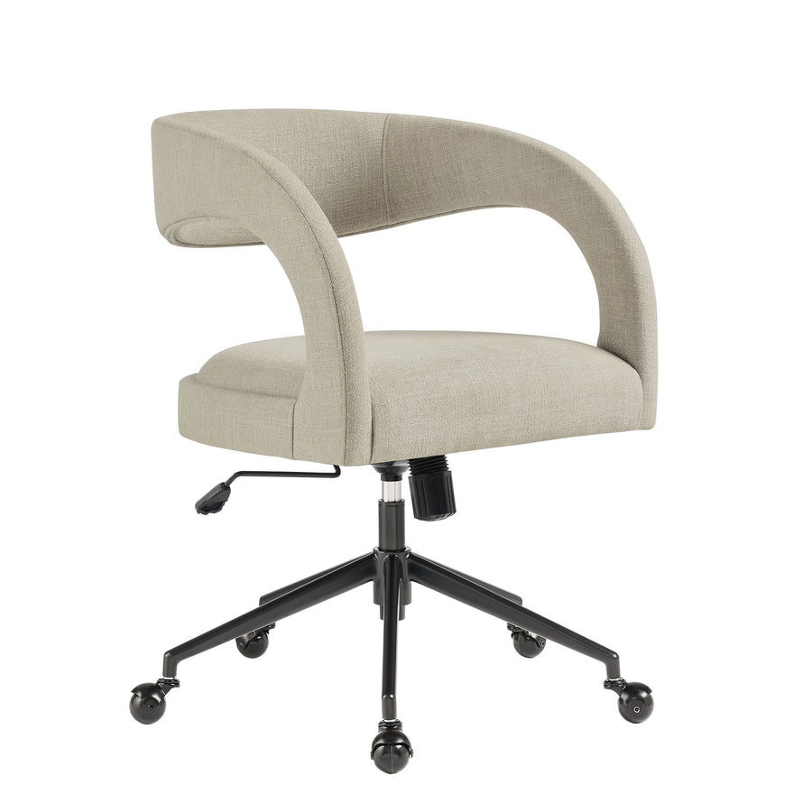 Iris Upholstered Office Chair in Linen