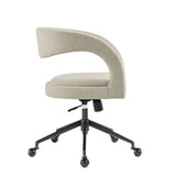 Iris Upholstered Office Chair in Linen