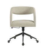 Iris Upholstered Office Chair in Linen