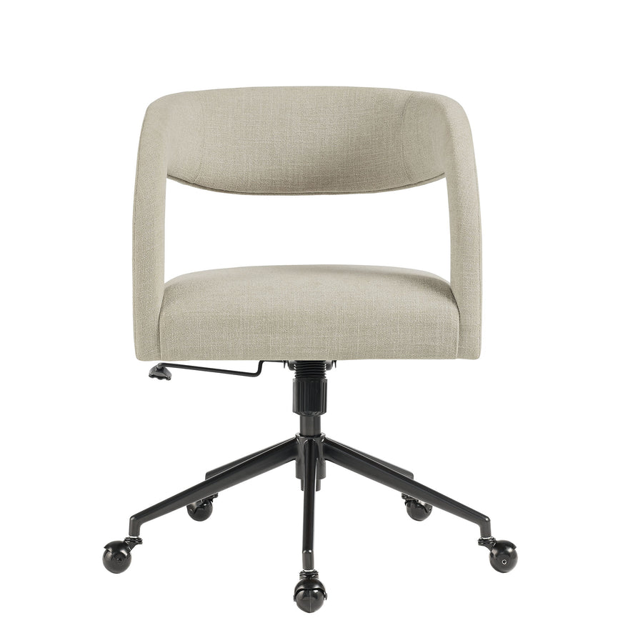 Iris Upholstered Office Chair in Linen
