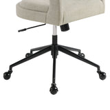 Iris Upholstered Office Chair in Linen