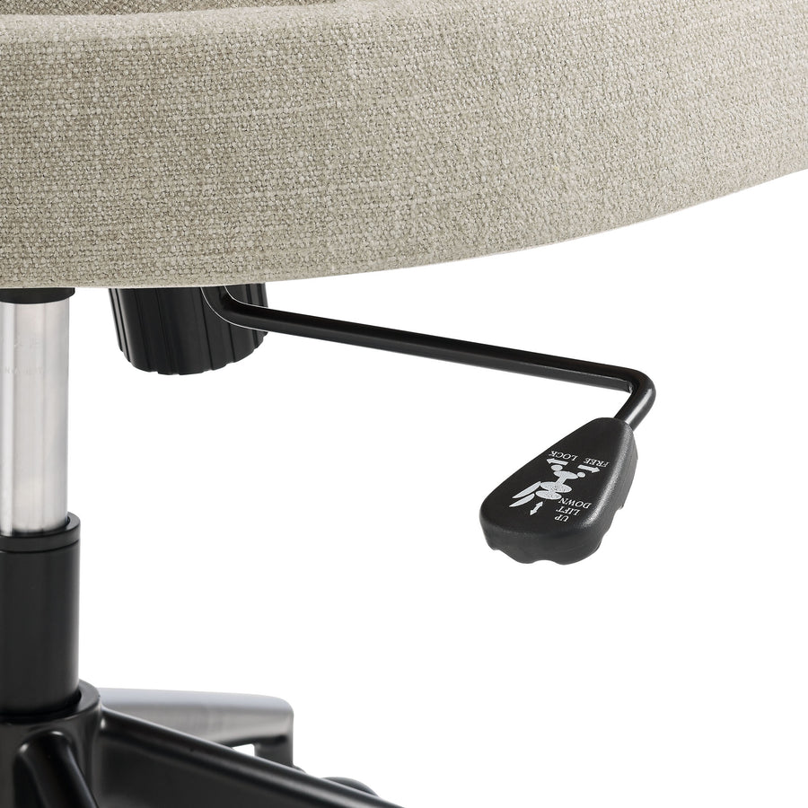 Iris Upholstered Office Chair in Linen