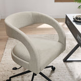 Iris Upholstered Office Chair in Linen
