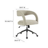 Iris Upholstered Office Chair in Linen