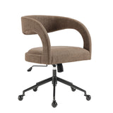 Iris Upholstered Office Chair in Mocha