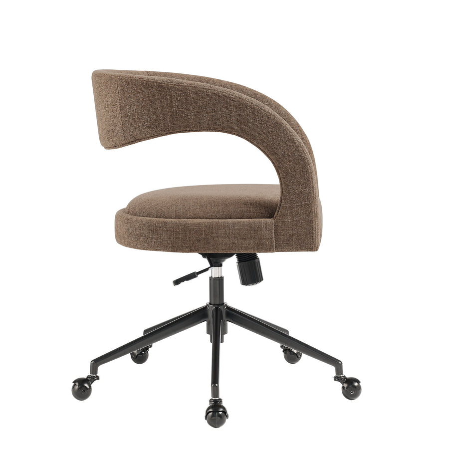 Iris Upholstered Office Chair in Mocha