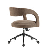 Iris Upholstered Office Chair in Mocha